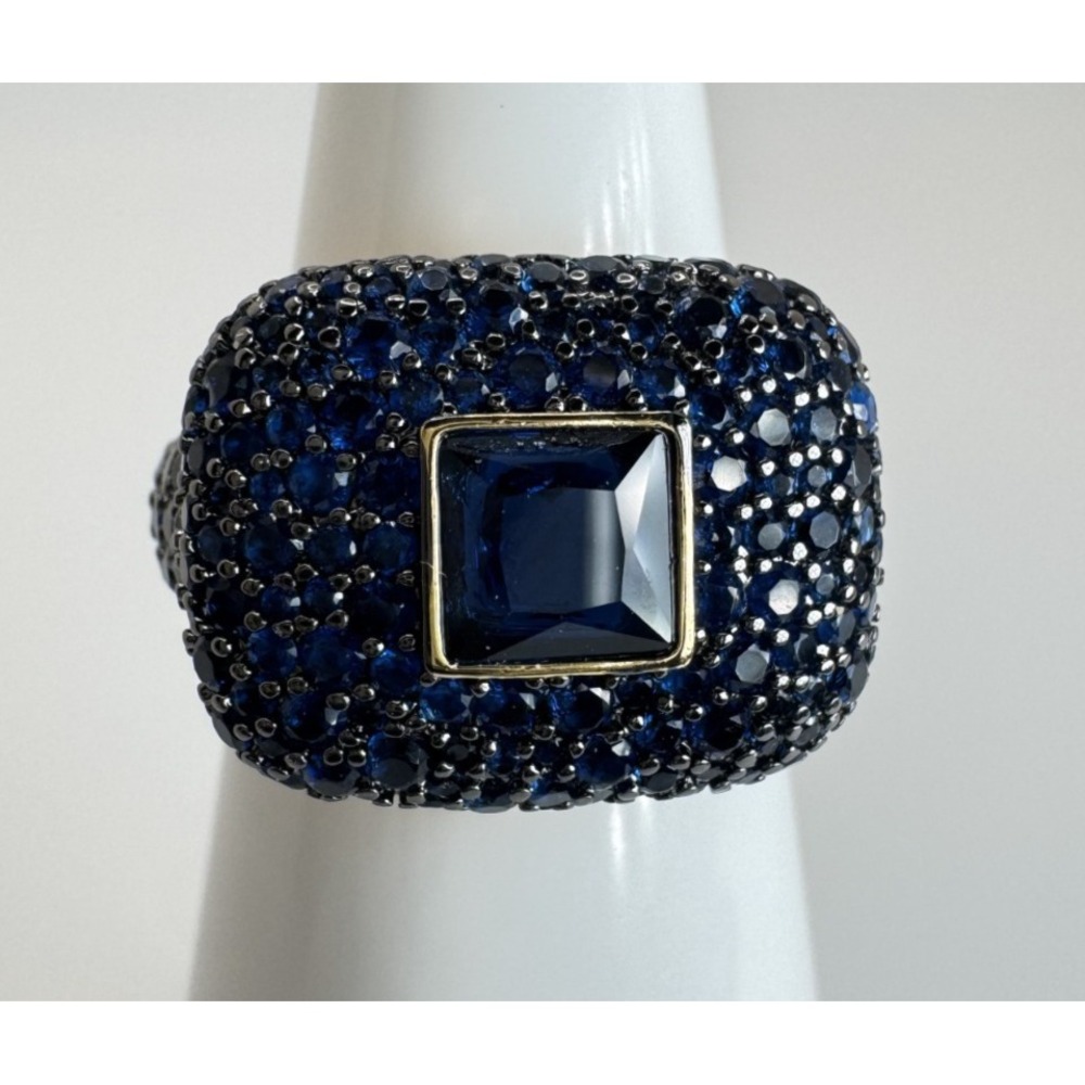 Size 5 Bomb Party Sept Ring - RG58247 Clarity And Chaos - Sapphire On Gold